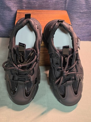 Sneakers chunky nere platform
